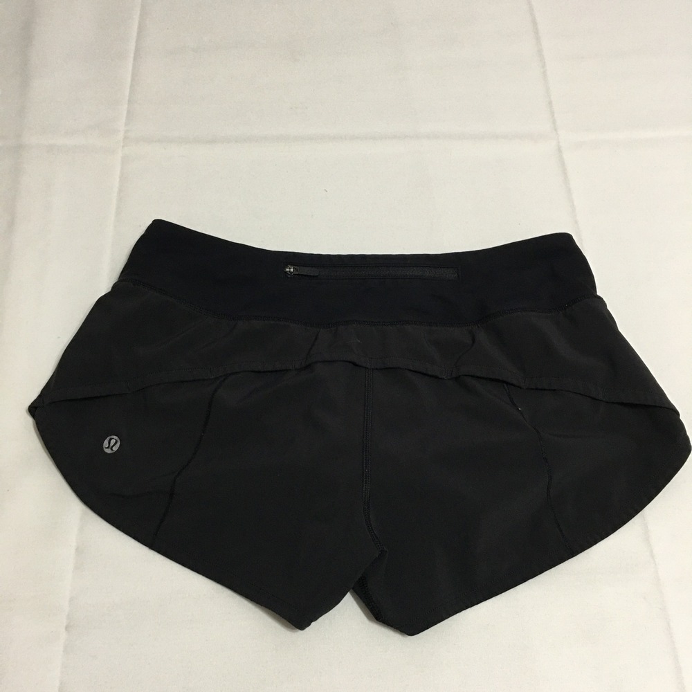 Lululemon Speed Up Shorts Women 4 Black Running Athletic
